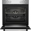 Beko BBUE12020X inbouw oven en kookplaat set: Glaskeramische kookplaat met roestvrijstalen frame