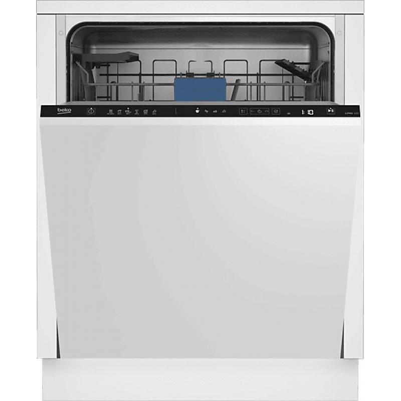 Beko BDIN36451 volledig geïntegreerde vaatwasser met 6 programma's, lcd-display en uitgestelde start. Energie-efficiëntieklasse: B