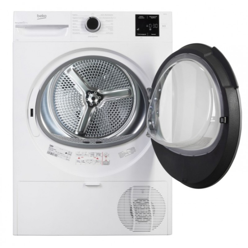 Beko Bm3t38210w1 - Warmtepompdroger - 8 kg - 64 dB - Energieklasse E