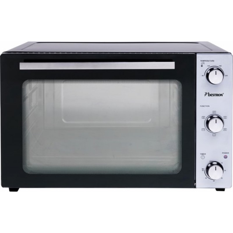 Bestron Vrijstaande oven AOV55 - Bakoven 2000W - 55L - Draaispit - RVS/Zwart