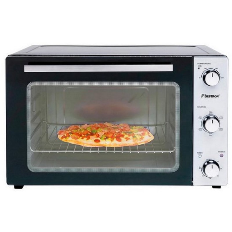 Bestron Vrijstaande oven AOV55 - Bakoven 2000W - 55L - Draaispit - RVS/Zwart