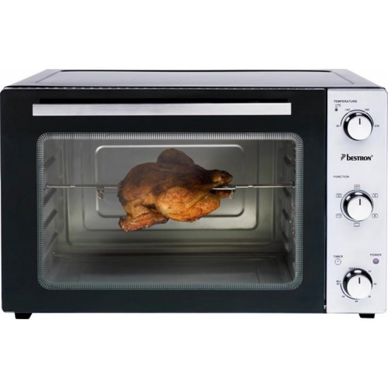 Bestron Vrijstaande oven AOV55 - Bakoven 2000W - 55L - Draaispit - RVS/Zwart
