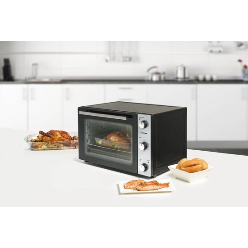 Bestron Vrijstaande oven AOV55 - Bakoven 2000W - 55L - Draaispit - RVS/Zwart