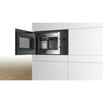 Bosch BFL554MB0 - Serie 6 - Inbouwmagnetron - 25 l - 900 W - Eenvoudig te reinigen: hydrolyse - Zwart