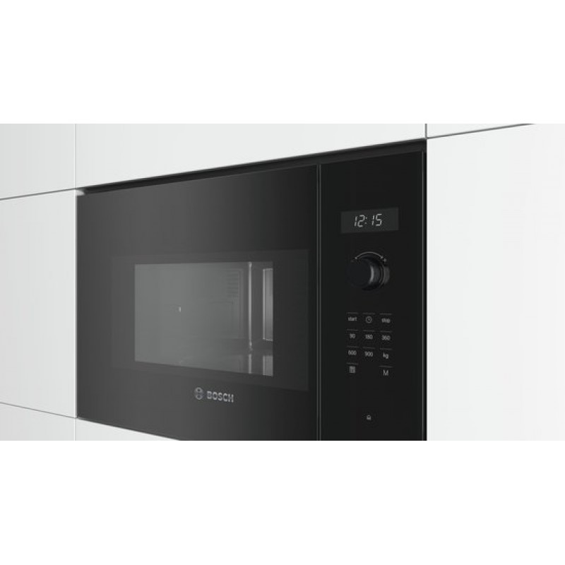 Bosch BFL554MB0 - Serie 6 - Inbouwmagnetron - 25 l - 900 W - Eenvoudig te reinigen: hydrolyse - Zwart