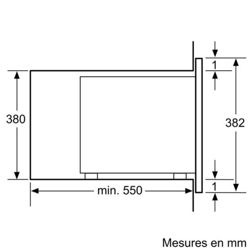 Bosch BFL554MB0 - Serie 6 - Inbouwmagnetron - 25 l - 900 W - Eenvoudig te reinigen: hydrolyse - Zwart