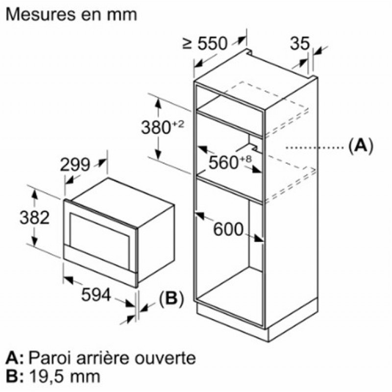 Bosch BFL7221B1 - Serie 8 - Inbouwmagnetron