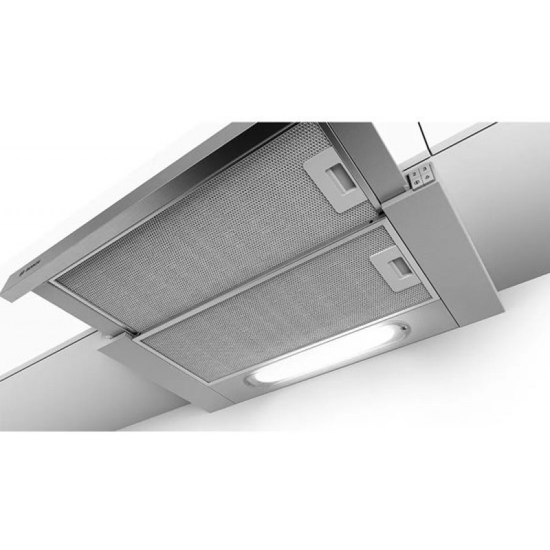 Bosch Serie 4 DFT63AC50 Afzuigkap 360 m³/uur Semi-inbouw (uittrekbaar) Zilver D