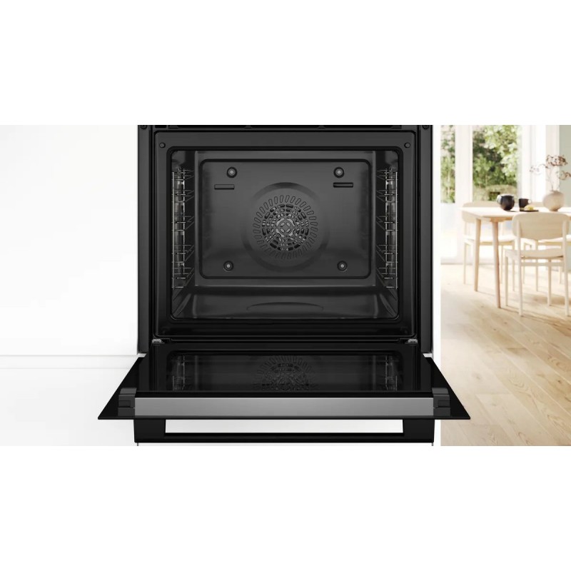 Bosch - HBA571BB3 - Serie 4 - Inbouwoven - Eenvoudig te reinigen met pyrolytische zelfreiniging - Air Fry-functie: voor perfect en gezonde gefrituurde gerechten - Zwart - Energielabel A