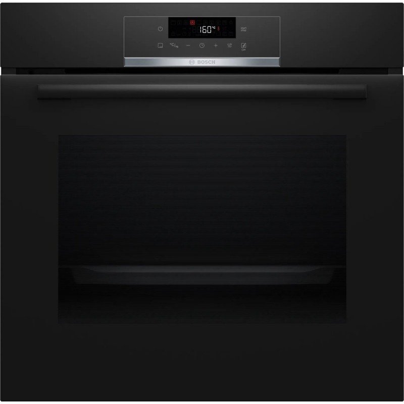 Bosch HBA572BB3F - Serie 4 - Inbouwoven - 71 l - Eenvoudig te reinigen met pyrolytische zelfreiniging - Air Fry-functie: voor perfect en gezonde gefrituurde gerechten -Zwart