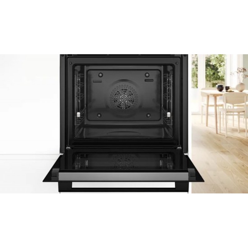 Bosch HBA572EB3 - Serie 4 - Inbouwoven - 71 L - Eenvoudig te reinigen met pyrolytische zelfreiniging - Air Fry-functie met bakplaat: gezondere manier om te snacken - 3600 W - Zwart