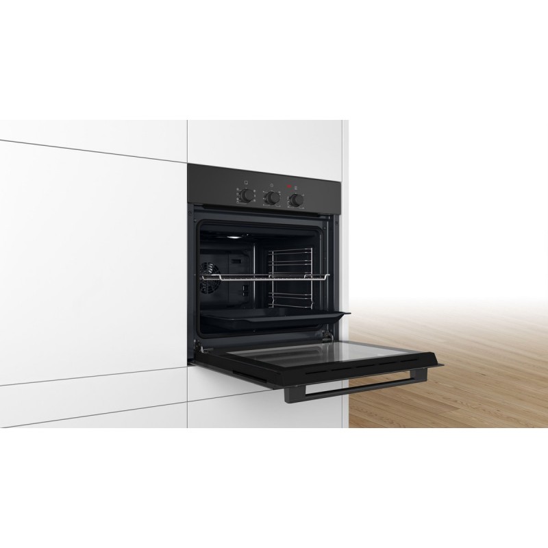 Bosch HBF011BA2 - Serie 2 - Inbouwoven - 60 x 60 cm - Zwart - Energielabel A - 3D hetelucht