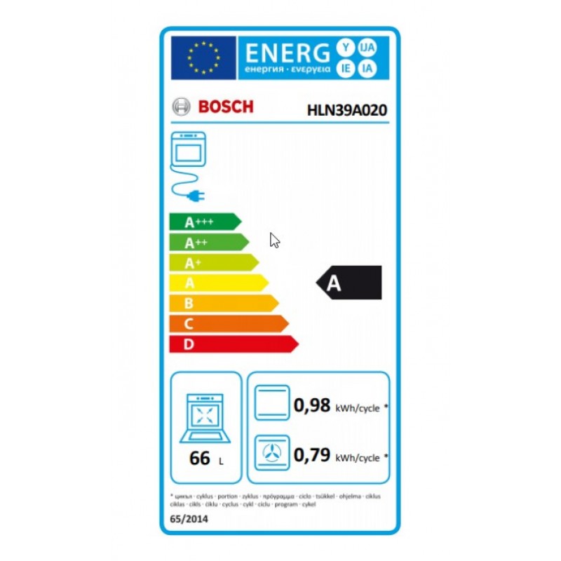 Bosch HLN39A020 - Serie 4 - Fornuis - Vrijstaand inductiefornuis - 3D Hetelucht: gelijkmatige luchtverdeling - Wit