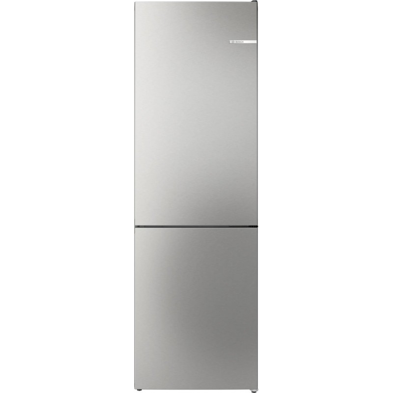 Bosch KGN362LAF - Serie 4 -Koel-vriescombinatie - Metaal look - Energielabel A - Total No Frost: nooit meer je vriezer ontdooien en geen condens in je koelkast - Led verlichting - Perfect Fit: zet je koelkast strak tegen de wand of in een nis