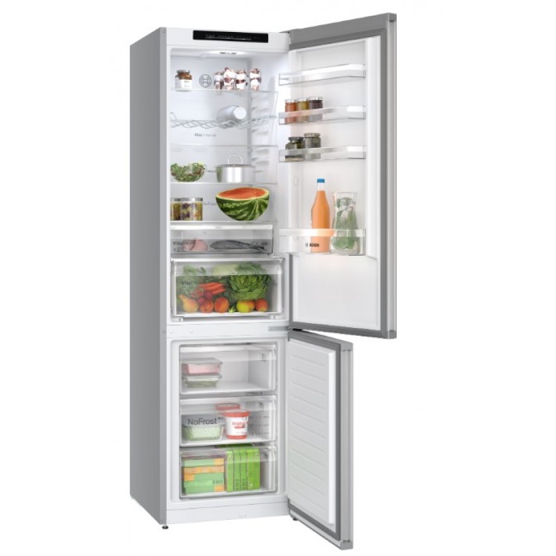 BOSCH KGN392LAG Serie 4 Koel-vriescombinatie (A, 363 l, 2030 mm hoog, metaallook)