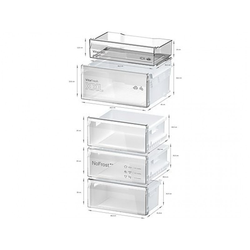BOSCH KGN392LAG Serie 4 Koel-vriescombinatie (A, 363 l, 2030 mm hoog, metaallook)