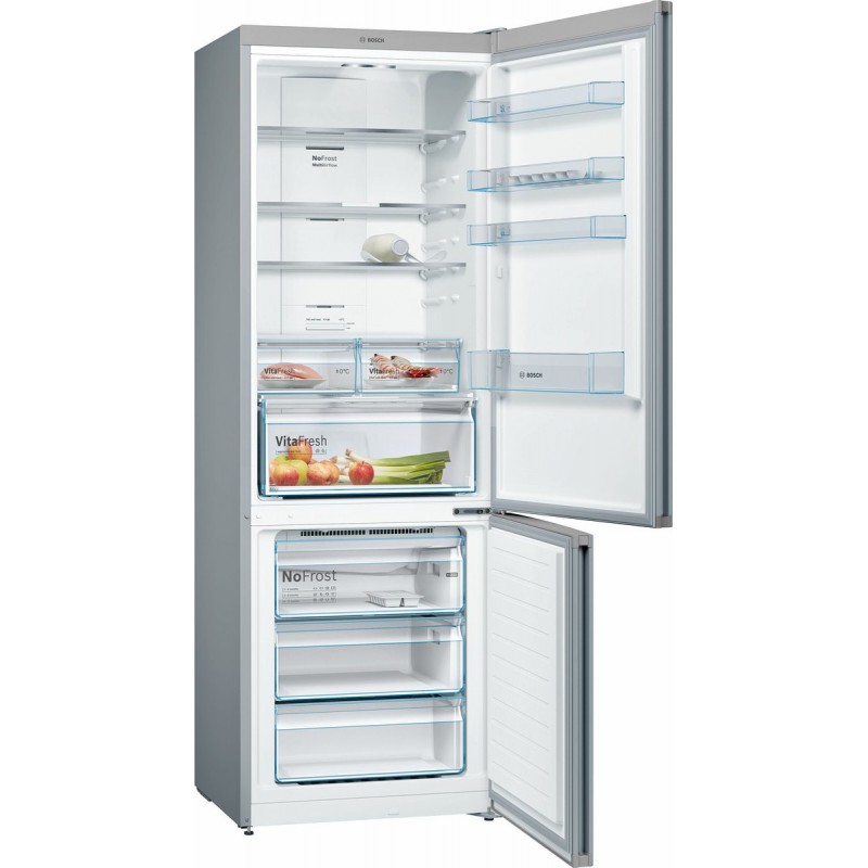 Bosch KGN49XLEA - Serie 4 - Koel-vriescombinatie - Extra breed - RVS - NoFrost nooit meer ontdooien - VitaFresh: houdt etenswaren langer vers in gekoelde lades