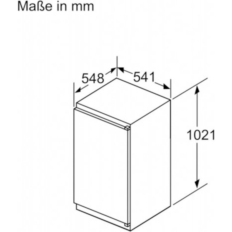 Bosch KIL32NSE0 - Serie 2 - Inbouwkoelkast - Inbouw koelkast met vriesvak - 102.1 cm x 54.1 cm - Multi Box XXL: een extra ruime lade voor groente en fruit - Led verlichting
