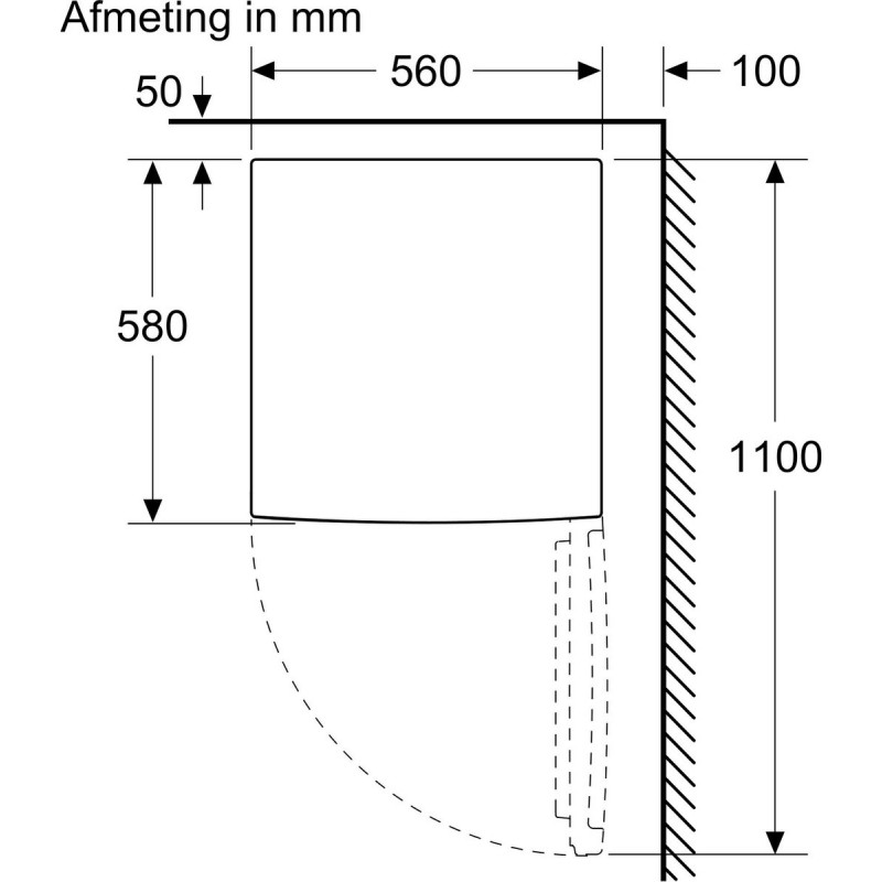 Bosch KTR15NWEB Serie 2 - Tafelmodel koelkast - Wit met deuralarm krachtig en energiezuinig