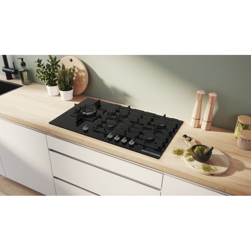 Bosch Serie 6 PPM9A6I40 - Inbouw gaskookplaat - Zwart - 90 cm - 5 zone(s)