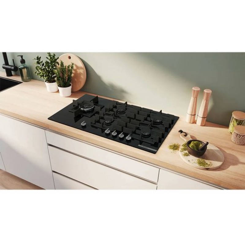 Bosch Serie 6 PPM9A6I40 - Inbouw gaskookplaat - Zwart - 90 cm - 5 zone(s)