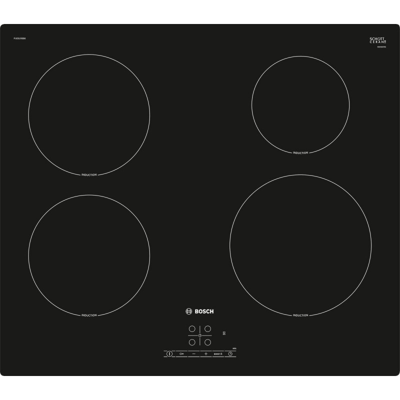 Bosch PUE61RBB6E - Serie 4 - Inbouw Inductiekookplaat - 60 cm - Tot wel 35% meer vermogen met Power Boost -Eenvoudig bediening met Touch Select