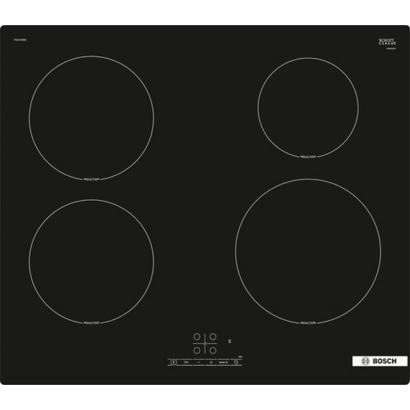 Bosch PUE61RBB6E - Serie 4 - Inbouw Inductiekookplaat - 60 cm - Tot wel 35% meer vermogen met Power Boost -Eenvoudig bediening met Touch Select