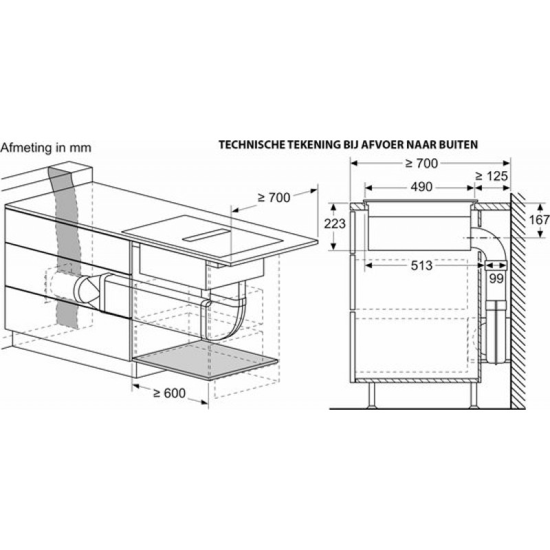 Bosch PVS811B16E - Serie 4 - Inductie kookplaat met afzuiging (2 fasen)