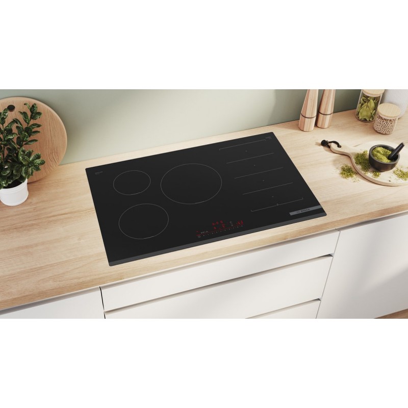 Bosch Serie 6 PXV831HC1E kookplaat Zwart Ingebouwd 80 cm Inductiekookplaat zones 5 zone