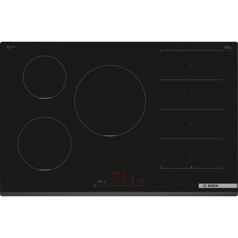 Bosch Serie 6 PXV831HC1E kookplaat Zwart Ingebouwd 80 cm Inductiekookplaat zones 5 zone