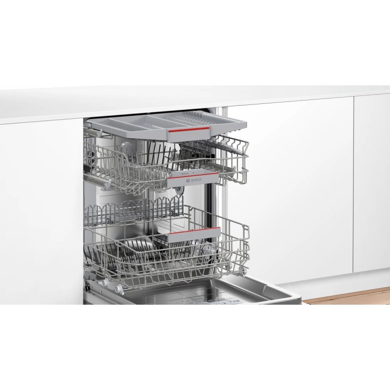 Bosch SBV6YCX02E - Vaatwasser - inbouwvaatwasser - Volledig integreerbaar - PerfectDry met zeolith: perfecte droogresultaten met een laag energieverbruik - Energielabel A - Besteklade - Extra Hoog model