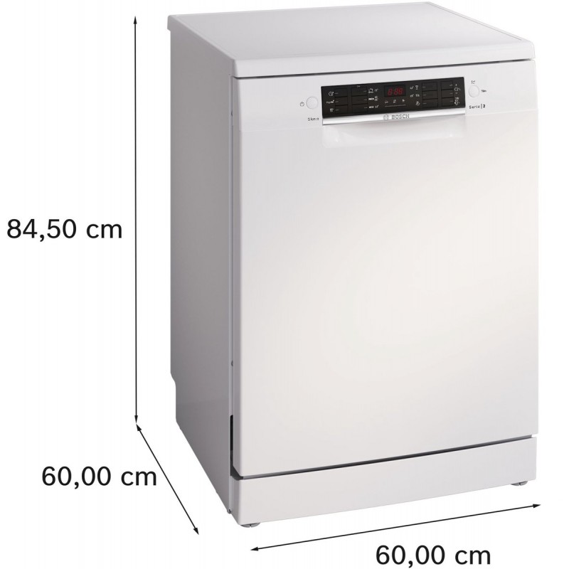 Bosch SMS26AW01F - Serie 2 - Vaatwasser - Vrijstaande vaatwasser - 60 cm - Wit - Extra Droog: optie voor extra grondige droogresultaten