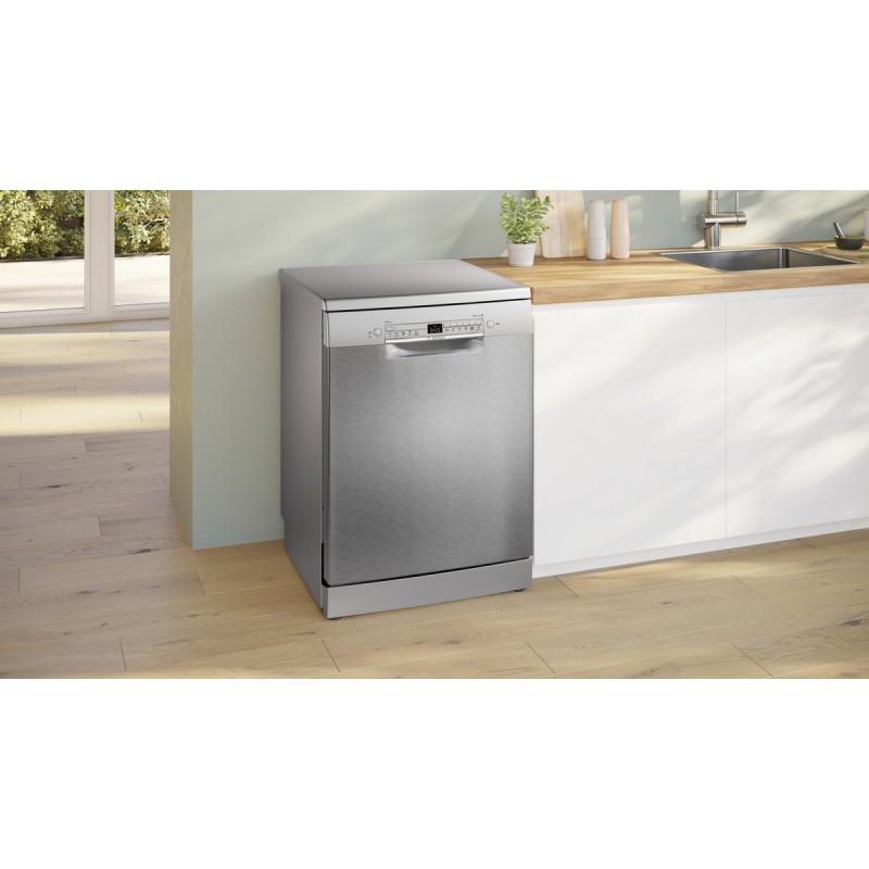 Bosch SMS2HTI02E - Serie 2 - Vrijstaande vaatwasser - 60 cm - Geborsteld staal - Anti-fingerprint - Energielabel D - Home Connect