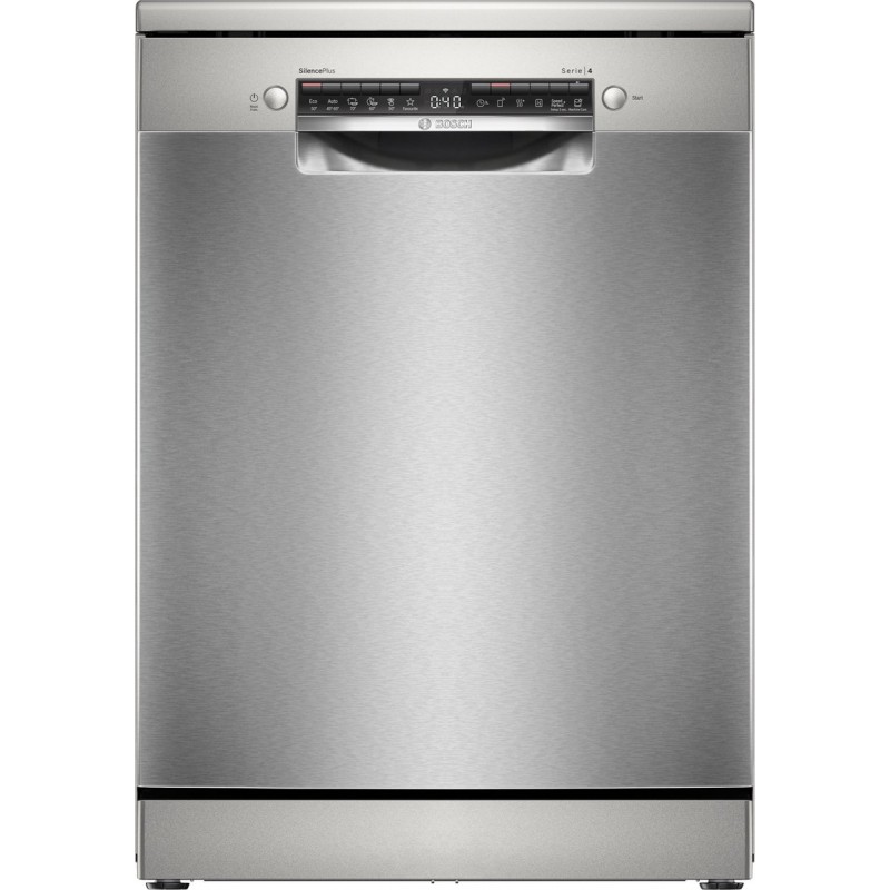 Bosch SMS4EAI28E - Serie 4 - Vrijstaande vaatwasser - 60 cm - Geborsteld staal - Anti-fingerprint - Energielabel A - Home Connect