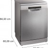 Bosch SMS4EAI28E - Serie 4 - Vrijstaande vaatwasser - 60 cm - Geborsteld staal - Anti-fingerprint - Energielabel A - Home Connect