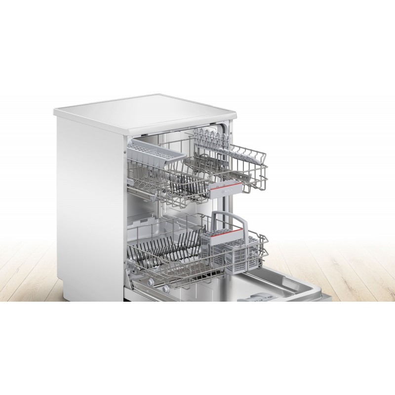 Bosch SMS4HTW00E - Serie 4 - Vaatwasser - Vrijstaande vaatwasser - 60 cm - Stil - Wit - Home connect