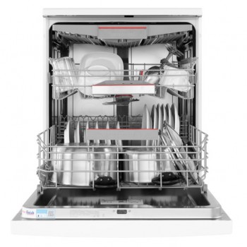 Bosch Serie 6 SMS6ECW04E - Vaatwasser- Vrijstaande vaatwasser -60 cm - Wit - Stil- Efficient Dry: verbeterde droogprestaties door de automatisch geopende deur - VarioLade: een lade voor bestek, klein kookgerei en zelfs kleine kopjes