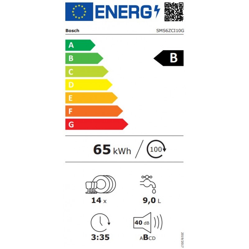 Bosch SMS6ZCI10G - Vrijstaande Vaatwasser - 60 cm - 14 Couverts - Home Connect - 40 dB - Energieklasse B