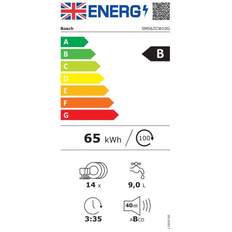Bosch SMS6ZCW10G - Home Connect Vrijstaande Vaatwasser - 14 Couverts