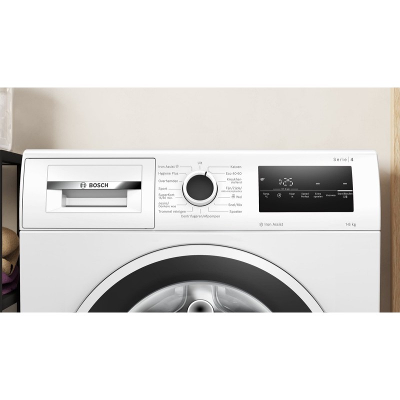 Bosch WAN2827BNL - Serie 4 - Wasmachine met stoom - 1400 rpm - Energielabel A - 8 KG - Iron Assist: vermindert kreukels tot 50% - Speedperfect - Stil