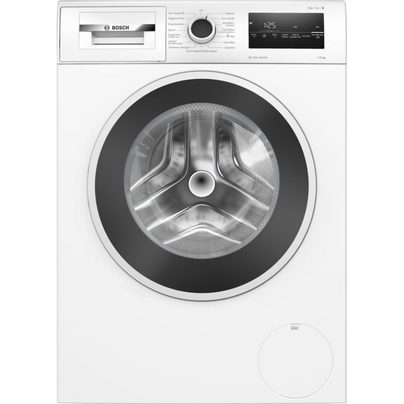 Bosch WAN2827TNL - Serie 4 - Wasmachine met stoom - 9 KG - 1400 rpm - Energielabel A - Iron Assist: vermindert kreukels tot 50% - Stil - Bespaar water met ActiveWater Plus - SpeedPerfect: tot 65% sneller wassen