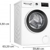 Bosch WAN2827TNL - Serie 4 - Wasmachine met stoom - 9 KG - 1400 rpm - Energielabel A - Iron Assist: vermindert kreukels tot 50% - Stil - Bespaar water met ActiveWater Plus - SpeedPerfect: tot 65% sneller wassen