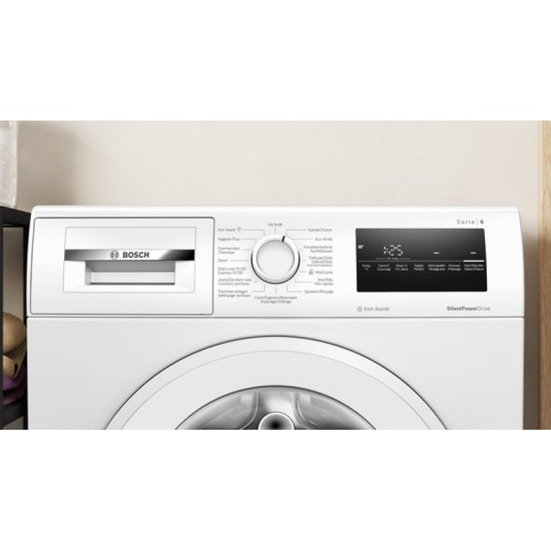 Bosch WAN2827YFG - Serie 4 - Wasmachine - 1400 rpm - Energielabel A - 8 kg - Iron Assist: vermindert kreukels tot 50% - NL/FR Display - Bespaar water met ActiveWater Plus