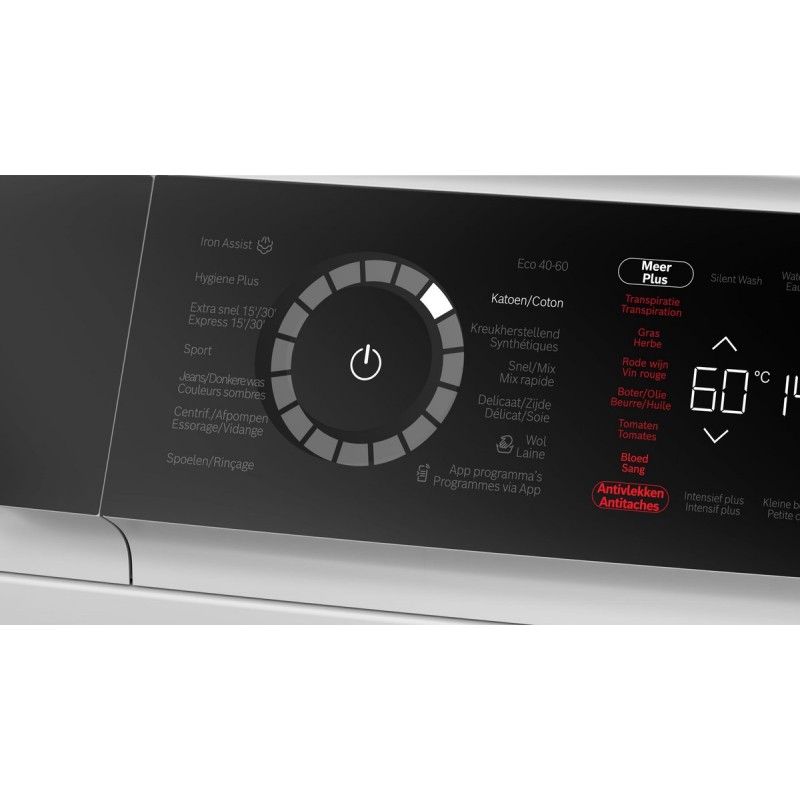 Bosch WGB25400FG - Serie 8 - Wasmachine met stoom - 10 kg - 1400 rpm - 40% zuiniger dan energielabel A - Iron assist: vermindert kreukels tot 50% - Home Connect - NL/ FR display
