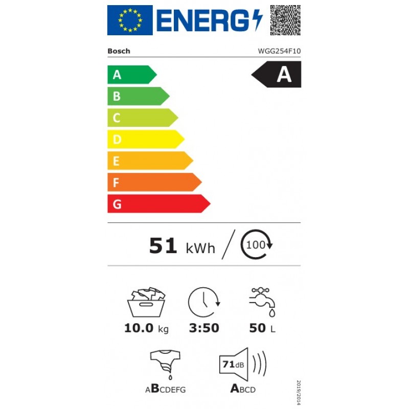 Bosch WGG254F10 - Wasmachine - 10 kg - 1400 tpm - Energieklasse A