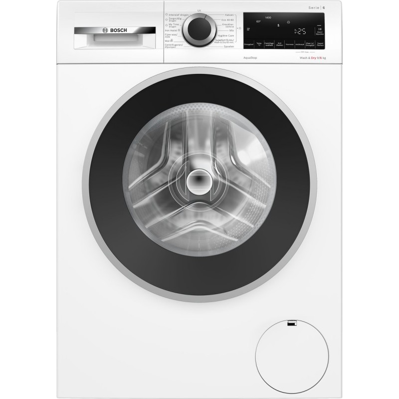 Bosch WNG24406NL - Serie 6 - Was-droogcombinatie - Extra stil - 9-6 kg - Wassen en drogen in 1 keer 1400 rpm - Energielabel A - Stoom met Iron Assist