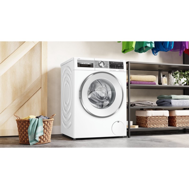Bosch WNG254A9BY - Serie 6 - Was-droogcombinatie - Wassen en drogen in 1 keer - Extra stil - 10.5/6 kg - 1400 rpm - Automatisch doseren - Met stoom - ENG Display