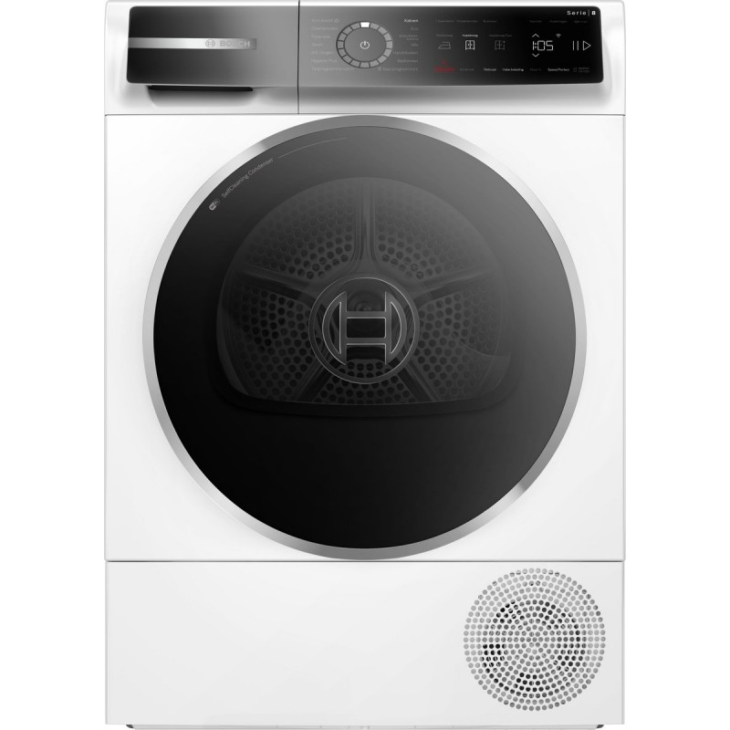 Bosch WQB246CPNL - Serie 8 - Wasdroger - Warmtepompdroger - Zelfreinigende condensor - Blijvend energiezuinig - Zeer stil- 9 kg - Droogt zoals jij wilt met Auto Dry - Wit