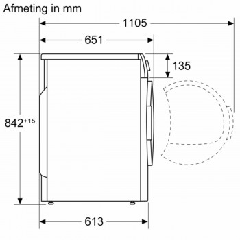 Bosch WQB246CPNL - Serie 8 - Wasdroger - Warmtepompdroger - Zelfreinigende condensor - Blijvend energiezuinig - Zeer stil- 9 kg - Droogt zoals jij wilt met Auto Dry - Wit