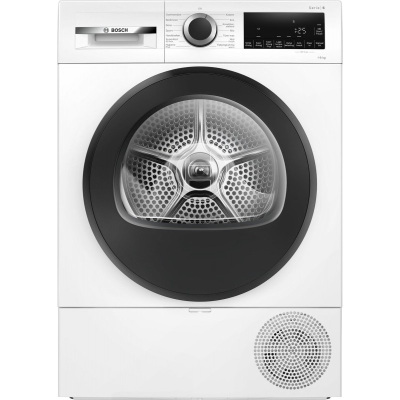 Bosch WQG133DANL 6 serie - Wasdroger - Warmtepompdroger - 8 kg - Stil